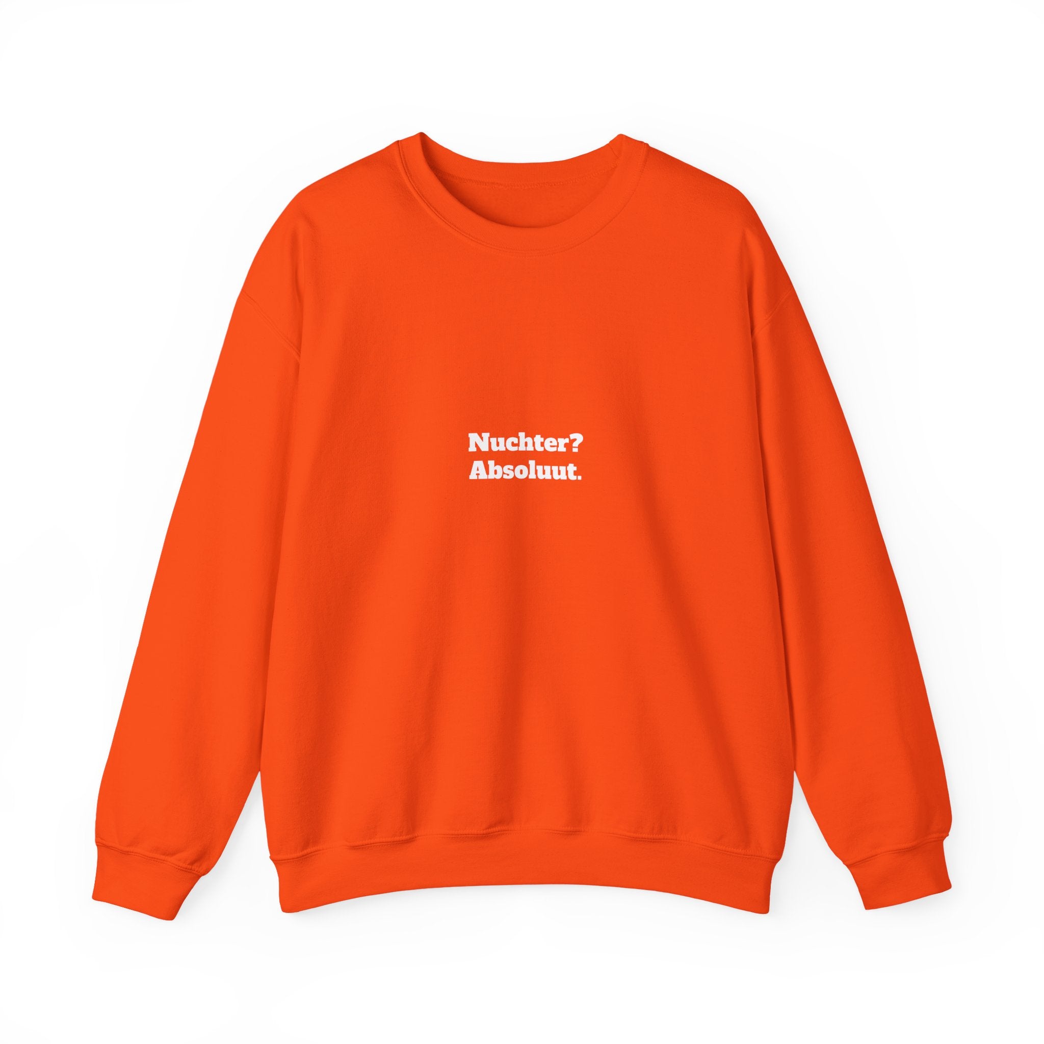 Nuchter? Absoluut. Sweater | oranje