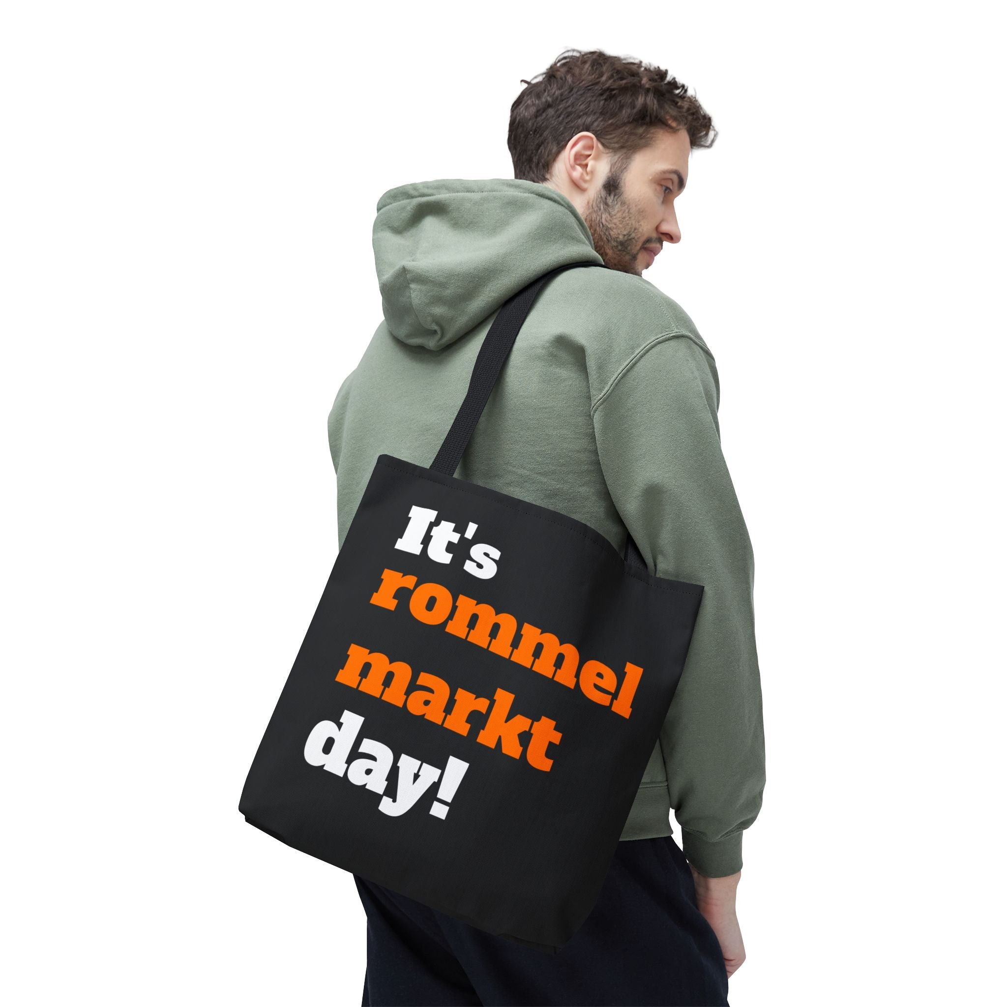 Tas "It's rommelmarkt day" | zwart