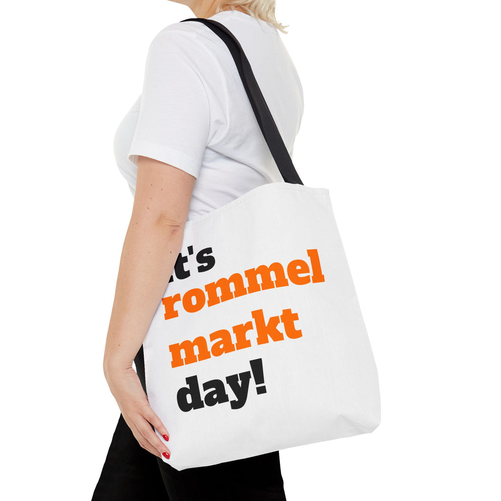 Tas "It's rommelmarkt day" | wit