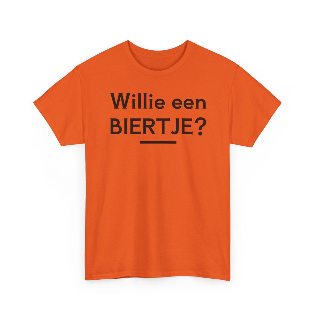 "Willie een BIERTJE?" T-shirt | oranje