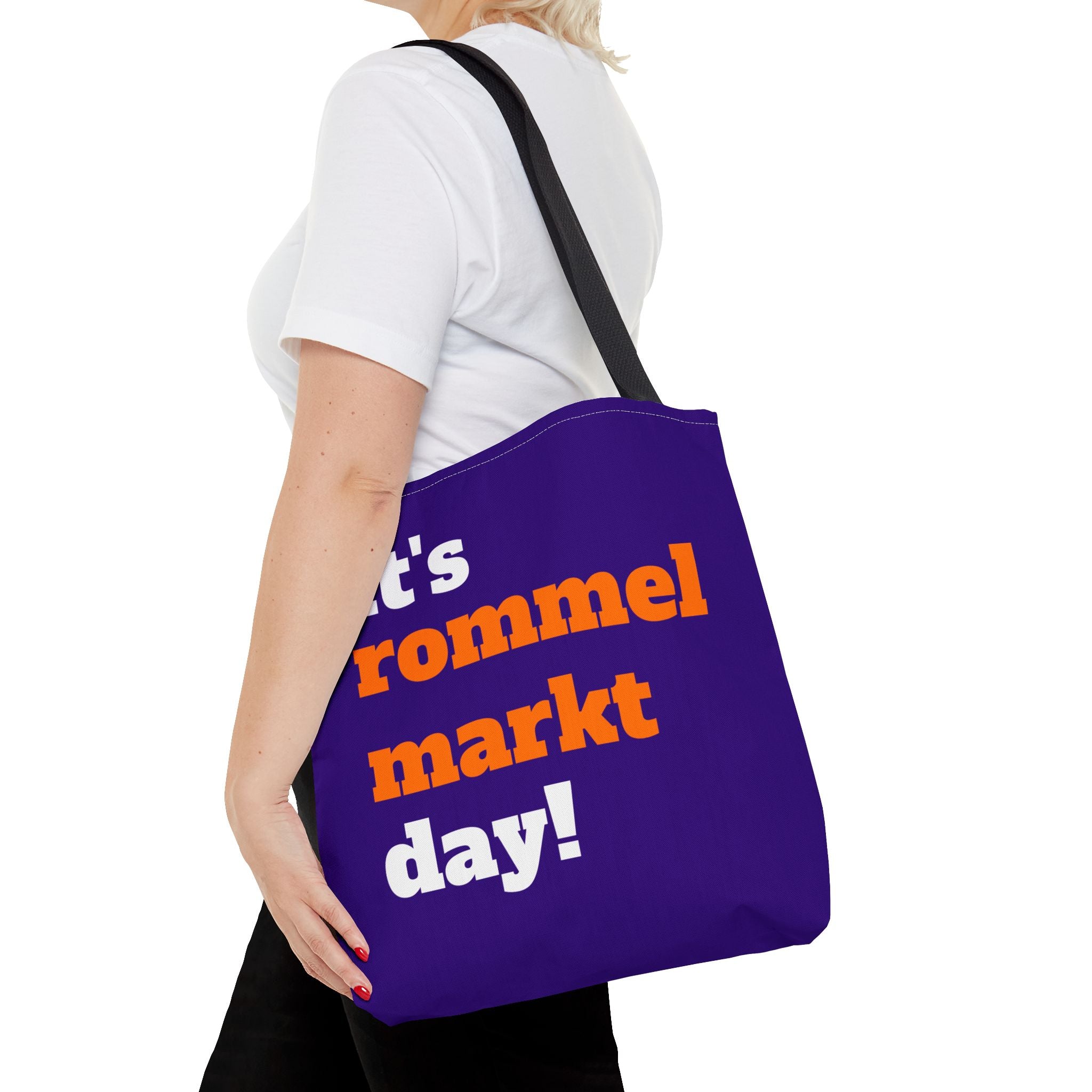 Tas "It's rommelmarkt day" | royaal blauw